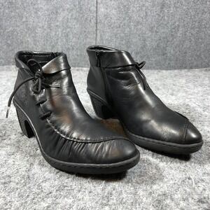 Rieker‎ Antistress Boots Womens 8.5-9 Black Leather Ankle Booties Zip Comfort
